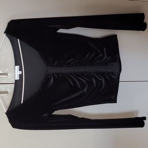 White House Black Market velvety scoop neck long sleeve top